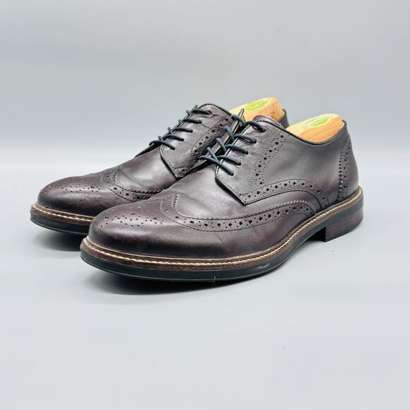 GH Bass & Co Shoes Mens 10 Brown Leather Jordan Wingtip Oxford Dress Brogue main image 10
